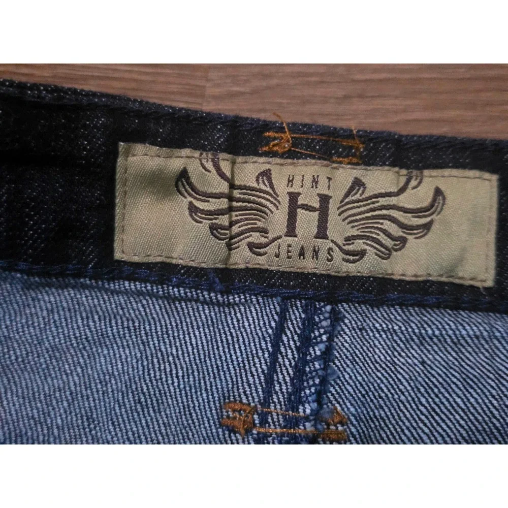 Hint‎ Women's Drak Blue Denim Knee Length Skirt Size 11